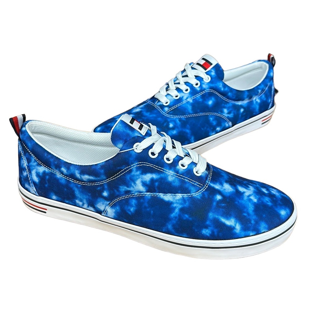 Tommy Hilfiger Remmo Blue Tye Dye Men’s Sneakers Shoes Size 12- NEW W/O Box